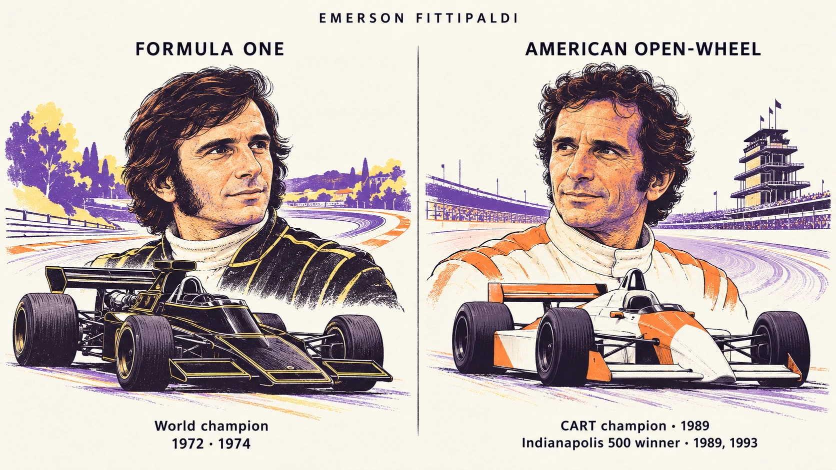 Fittipaldi across two racing worlds